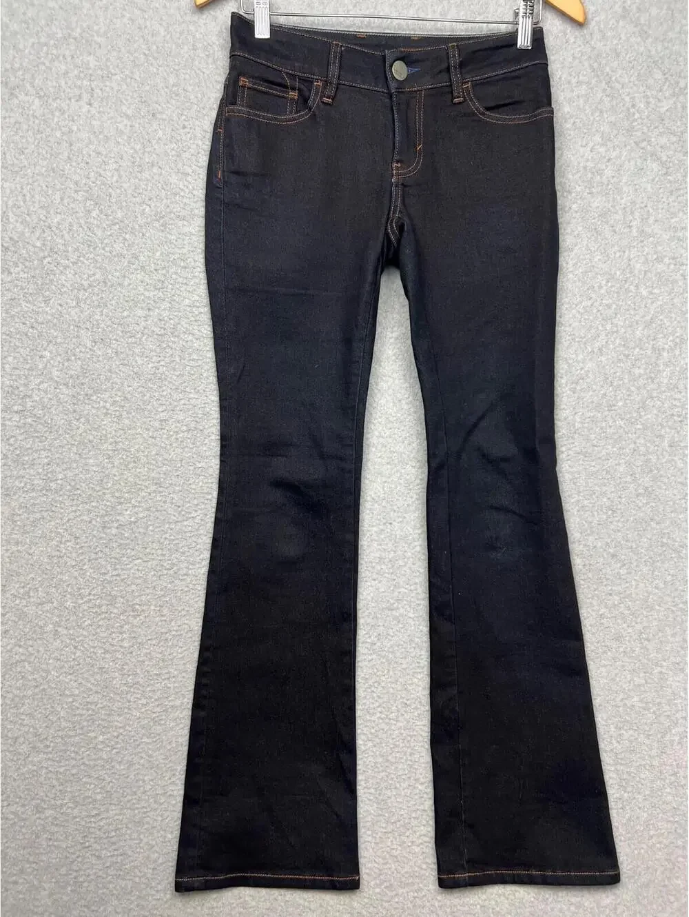 Banana Republic Low Rise Boots Cut Denim Jeans Womens Petites 24P Black Y2K